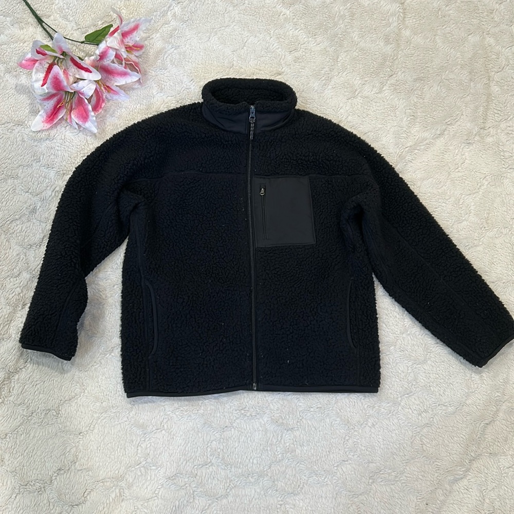 UNIQLO Black Fleece/Teddy Zip Up Jacket